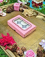 6 Tealights Light Pink (Foil Print) 6 Tealights Light Pink (Foil Print)