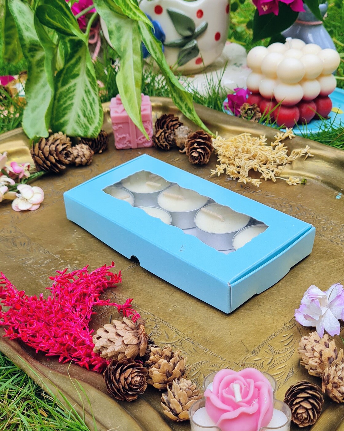 8 Tealights Blue (Simple) 8 Tealights Blue (Simple)
